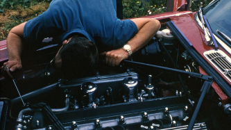 Oil testing on the Mulsanne.