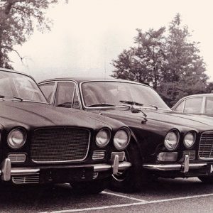 An early production car awaiting grille production to restart at Wolverhampton Diecasting.