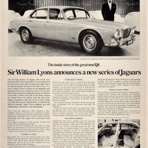 The XJ was the last Jaguar whose development Sir William would personally oversee, and he was personally associated with much of the advertising.