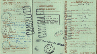 First XJ on the road - Registered to Jaguar Cars,1 August 1968.